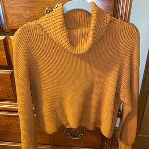 Target Burnt orange cropped turtleneck